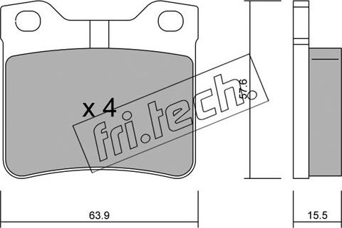 Fri.Tech. 199.1 - Тормозные колодки, дисковые, комплект parts5.com