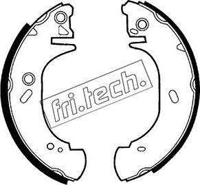Fri.Tech. 1040.140 - Комплект тормозных колодок, барабанные parts5.com