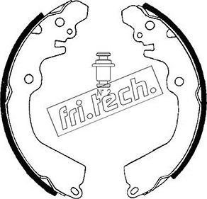 Fri.Tech. 1064.167 - Комплект тормозных колодок, барабанные parts5.com