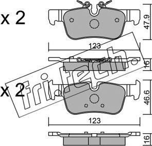 Fri.Tech. 1062.0 - Тормозные колодки, дисковые, комплект parts5.com