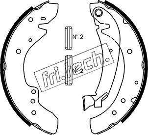 Fri.Tech. 1034.096 - Комплект тормозных колодок, барабанные parts5.com