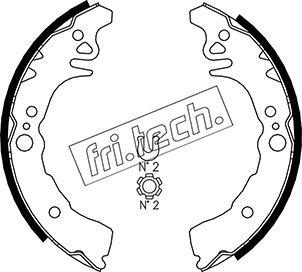 Fri.Tech. 1115.305 - Комплект тормозных колодок, барабанные parts5.com