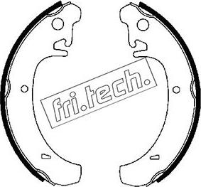 Fri.Tech. 1122.004 - Комплект тормозных колодок, барабанные parts5.com