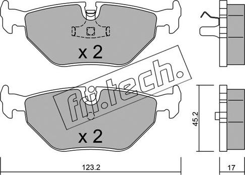 Fri.Tech. 185.0 - Тормозные колодки, дисковые, комплект parts5.com