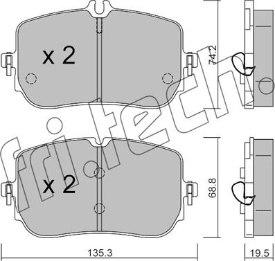 Fri.Tech. 1268.0 - Тормозные колодки, дисковые, комплект parts5.com