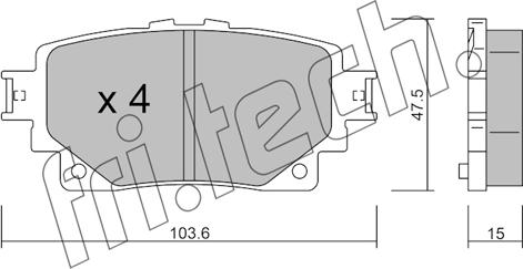 Fri.Tech. 1229.0 - Тормозные колодки, дисковые, комплект parts5.com