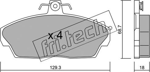 Fri.Tech. 177.1 - Тормозные колодки, дисковые, комплект parts5.com