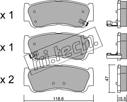 Fri.Tech. 804.0 - Тормозные колодки, дисковые, комплект parts5.com