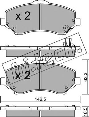 Fri.Tech. 879.1 - Juego de pastillas de freno parts5.com