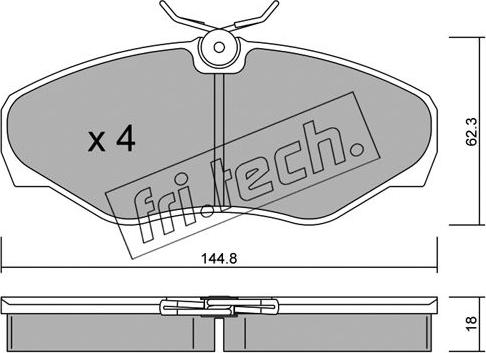 Fri.Tech. 347.2 - Тормозные колодки, дисковые, комплект parts5.com