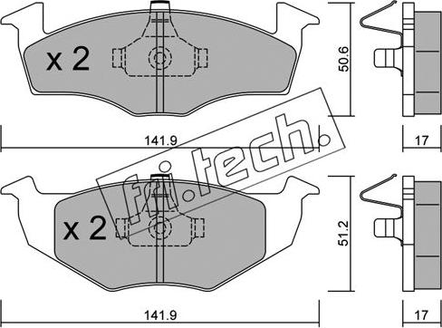 Fri.Tech. 215.0 - Тормозные колодки, дисковые, комплект parts5.com