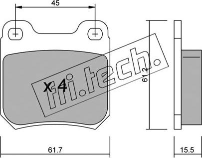 Fri.Tech. 284.0 - Тормозные колодки, дисковые, комплект parts5.com