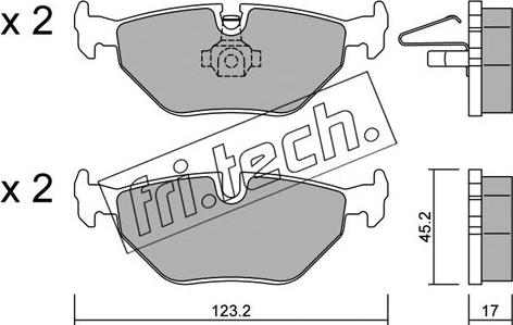 Fri.Tech. 270.0 - Тормозные колодки, дисковые, комплект parts5.com