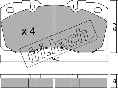 Fri.Tech. 277.0 - Тормозные колодки, дисковые, комплект parts5.com