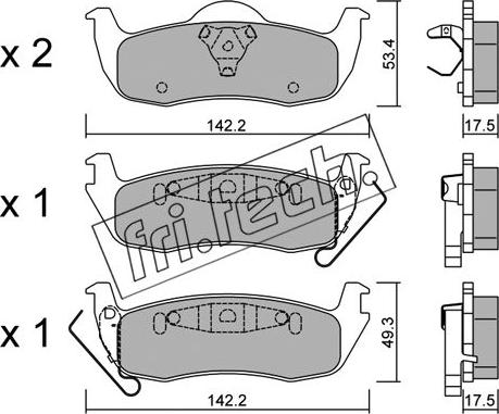 Fri.Tech. 736.0 - Тормозные колодки, дисковые, комплект parts5.com