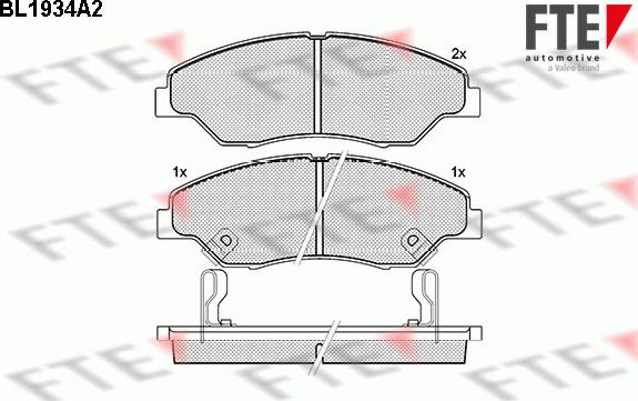 FTE 9010524 - Тормозные колодки, дисковые, комплект parts5.com