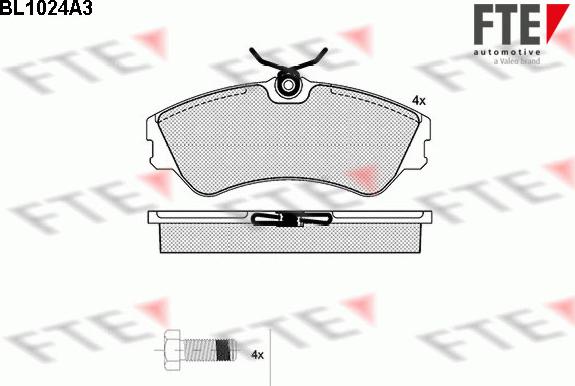 FTE 9010010 - Тормозные колодки, дисковые, комплект parts5.com