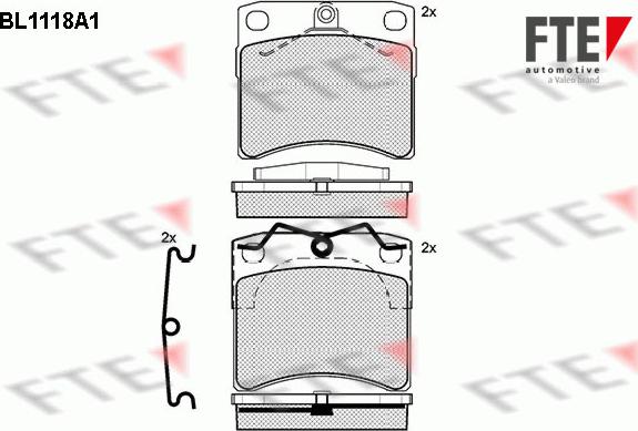 FTE 9010031 - Тормозные колодки, дисковые, комплект parts5.com