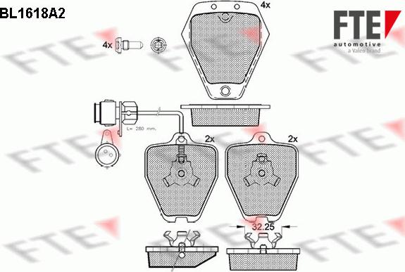 FTE 9010253 - Тормозные колодки, дисковые, комплект parts5.com