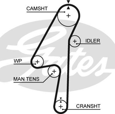 Gates 5580XS - Зубчатый ремень ГРМ parts5.com