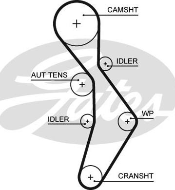 Gates 5604XS - Зубчатый ремень ГРМ parts5.com