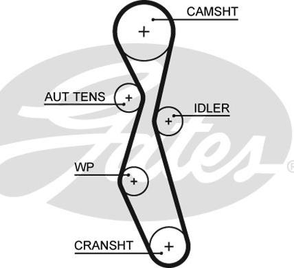 Gates K015606XS - Timing Belt Set parts5.com