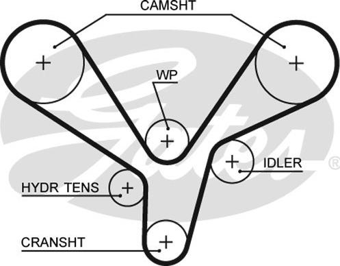 Gates K025636XS - Комплект ремня ГРМ parts5.com