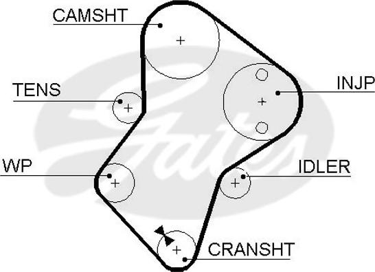 Gates K025049XS - Timing Belt Set parts5.com