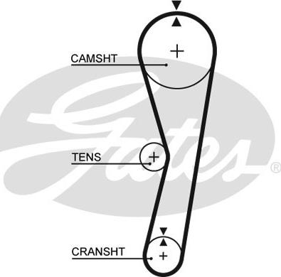 Gates 5127 - Зубчатый ремень ГРМ parts5.com