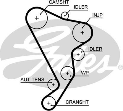 Gates K015661XS - Комплект ремня ГРМ parts5.com