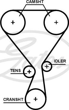 Gates K02T360HOB - Комплект ремня ГРМ parts5.com