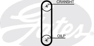 Gates T358HOB - Зубчатый ремень ГРМ parts5.com