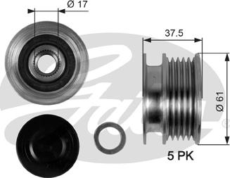 Gates OAP7108 - Polea, alternador parts5.com