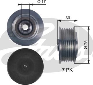 Gates OAP7119 - Шкив генератора, муфта parts5.com