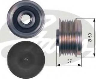 Gates OAP7133 - Pulley, alternator, freewheel clutch parts5.com