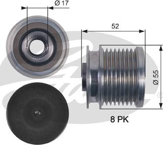 Gates OAP7123 - Шкив генератора, муфта parts5.com