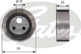 Gates T41155 - Натяжной ролик, ремень ГРМ parts5.com