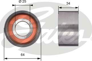 Gates T41234 - Натяжной ролик, ремень ГРМ parts5.com