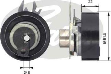 Gates T43046 - Натяжной ролик, ремень ГРМ parts5.com