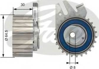 Gates T43042 - Натяжной ролик, ремень ГРМ parts5.com