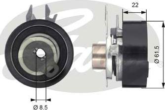 Gates T43061 - Натяжной ролик, ремень ГРМ parts5.com