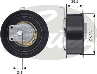 Gates T43110 - Натяжной ролик, ремень ГРМ parts5.com