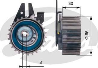 Gates T43211 - Натяжной ролик, ремень ГРМ parts5.com