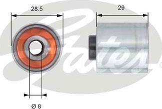 Gates T42148 - Направляющий ролик, зубчатый ремень parts5.com