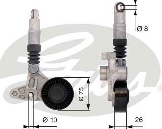 Gates T39099 - Натяжитель, поликлиновый ремень parts5.com