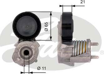 Gates T39118 - Натяжитель, поликлиновый ремень parts5.com