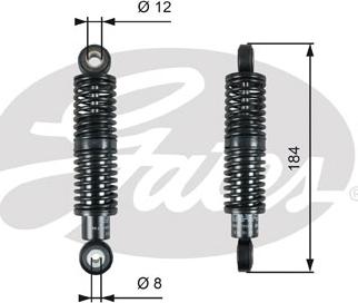 Gates T39265 - Виброгаситель, поликлиновый ремень parts5.com