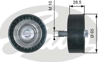 Gates T36464 - Направляющий ролик, поликлиновый ремень parts5.com