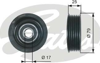 Gates T36420 - Deflection / Guide Pulley, v-ribbed belt parts5.com