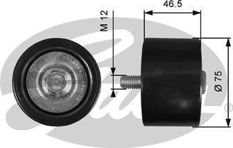 Gates T36626 - Направляющий ролик, поликлиновый ремень parts5.com